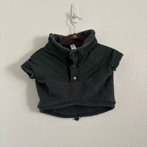 NWT Offleash by Aerie Green Sherpa Button Snap Dog Sweater Size Small